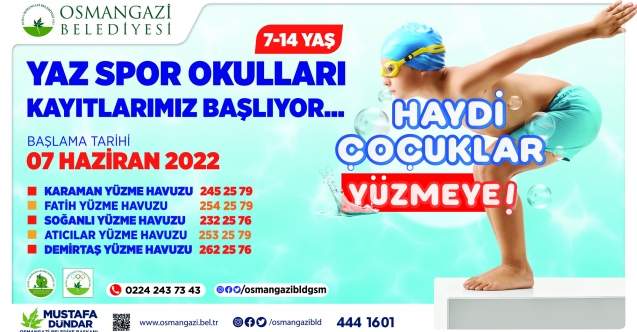 Yaz Spor Okulları Kayıtları Başladı