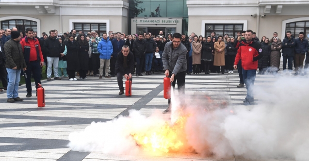 Osmangazi’de başarılı deprem ve yangın tatbikatı