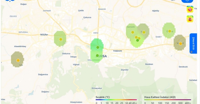 Bursa’nın hava kalitesi anlık takip edilebiliyor
