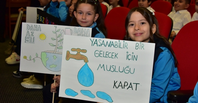 Bursa'da su bilinci minik ellerle yeşeriyor