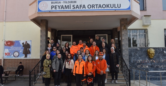 Deprem anında ne yapmalı: Yıldırım Belediyesi, öğrencileri bilgilendirdi
