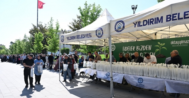 Yıldırım Belediyesi'nden vatandaşlara 50 bin ücretsiz fide desteği