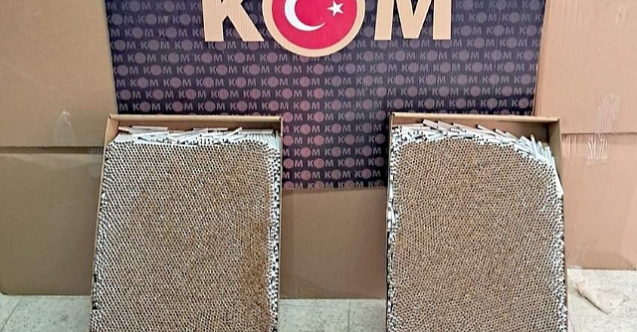 İnegöl'de 5.6 milyon adet kaçak makaron yakalandı
