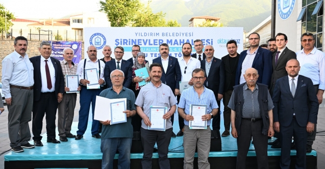 Yıldırım'da 1530 hak sahibi daha tapusuna kavuştu