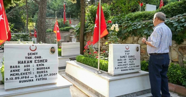 Bursa’da şehit ailelerinden duygulandıran ziyaret