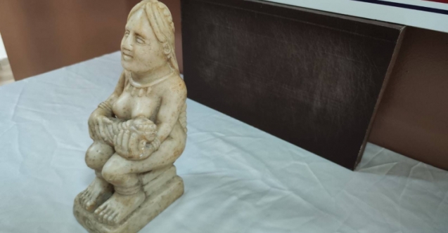 İnegölde Antik Roma heykeli ele geçirildi