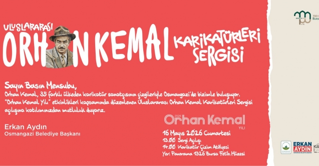 Uluslararası Orhan Kemal Karikatürleri Sergisi kapılarını açıyor