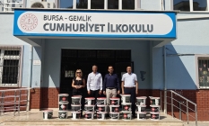 Filli Boya ve Gemlik Kent Konseyi#039;nden çocuklara temiz okul ortamı