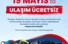 Büyükşehir’den 19 Mayıs için ücretsiz ulaşım kararı