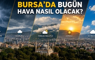 Bursa'ya gök gürültülü yağış geliyor