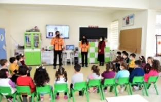 Yıldırımlı miniklere uygulamalı afet eğitimi