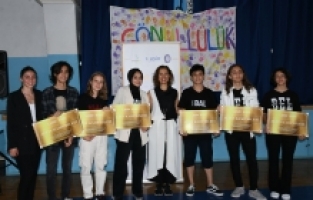 Örnek projede sertifika heyecanı