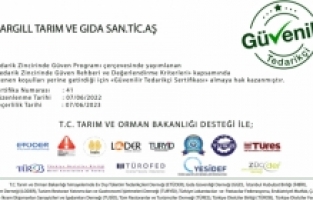 Cargill’e ‘Güvenilir Tedarikçi’ sertifikası