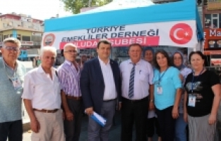 TÜED BAŞKANI KENAN PARS VE CHP BURSA MİLLETVEKİLİ HASAN ÖZTÜRK EMEKLİLER İÇİN BİR ARADAYDI