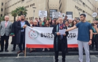 Bursa Barosu’ndan Avukat Erdal Çam cinayeti protestosu
