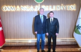 Berat Tunakan, Osmangazi Belediye Başkanı Erkan Aydın’ı Ziyaret Etti