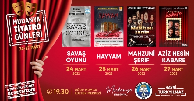 Mudanya Tiyatro Günleri başlıyor