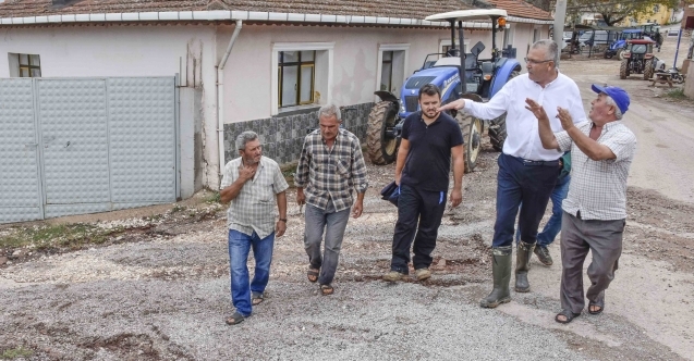 Başkan Özkan yağış sonrası sahada inceleme yaptı