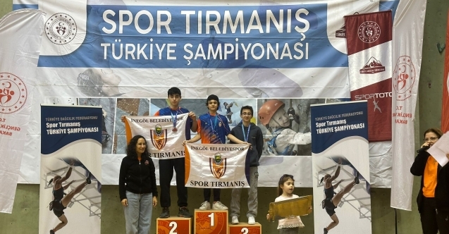 Spor tırmanışta küçük sporcular İnegölü gururlandırdı