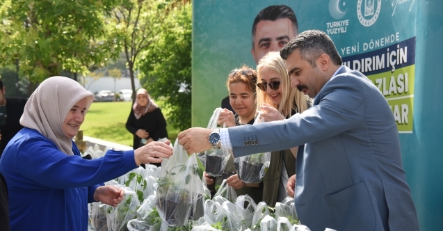 Yıldırım Belediyesinden 50 Bin Fide dağıtımı