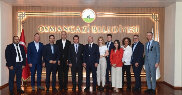 Başkan Aydın, Almanya Hessen eyaleti Bakanı Pentzi ağırladı