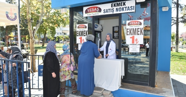 Yenişehir#039;de ekmek 1 TL#039;den satılmaya başladı