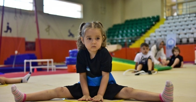 Yıldırımlı miniklere Cimnastik eğitimi