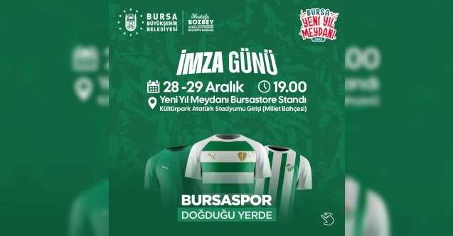 Bursa Yeni Yıl Meydanında Bursaspor imza günü