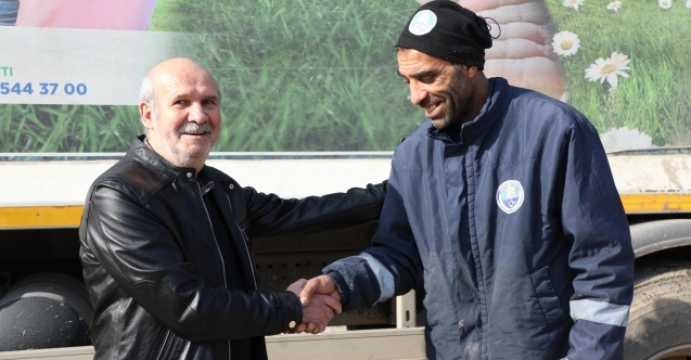 Mudanya temizlik işleri personelinden örnek davranış