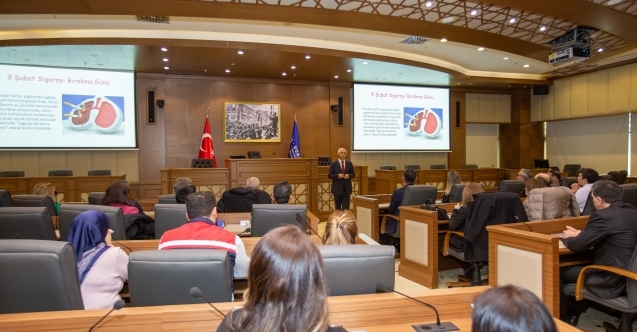 Bursa Belediyesi personeline sigaranın zararları anlatıldı