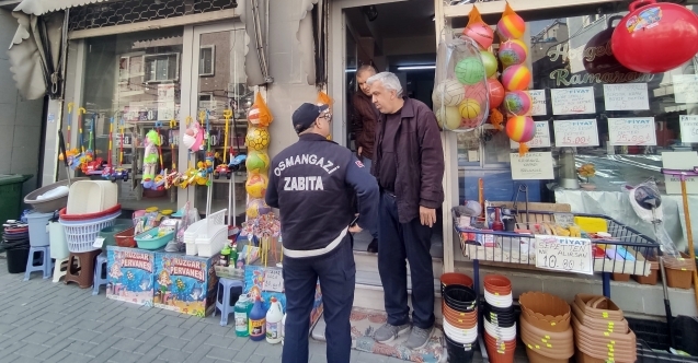 Osmangazi#039;de kaldırım işgali denetimi yapıldı