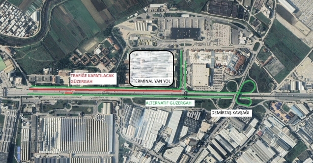 Terminale giden yol geçici olarak kapanıyor