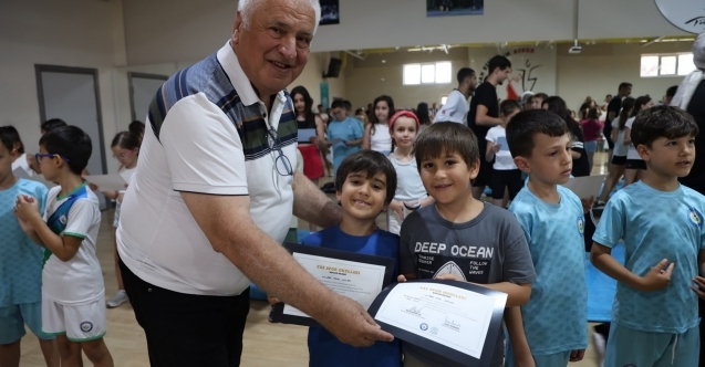 Nilüfer’in minik sporcuları kursu tamamlayarak sertifikalarını aldı