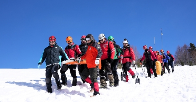 AFAD koordinasyonunda Uludağ’da çığ tatbikatı