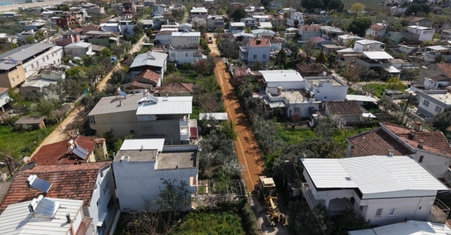 Kumsaz’da yol düzenleme çalışması tamamlandı