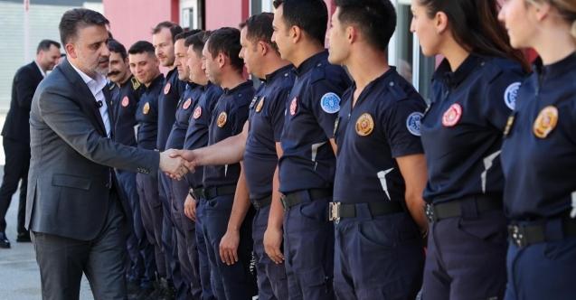 Şahin Biba’dan itfaiye personeline bayram ziyareti