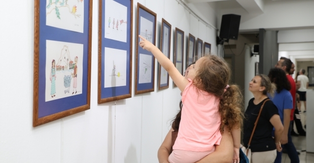 Nilüferli çocukların karikatürleri sergide buluştu