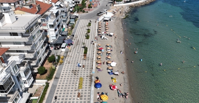 Mudanya'da yeni plaj hizmete açıldı