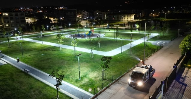 Bursa'da gece gündüz ilaçlama