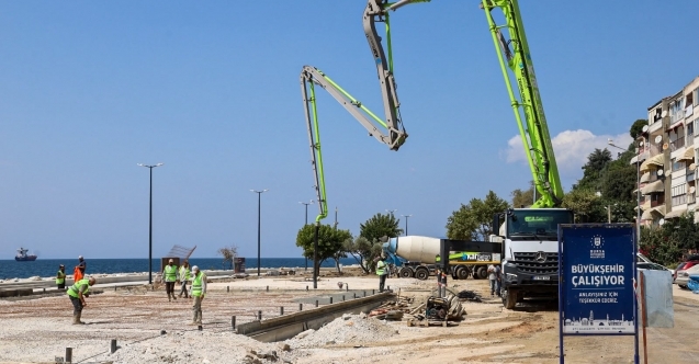 Gemlik Manastır Sahili baştan aşağı yenileniyor